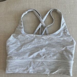 Striped Cross-Back Sports Bra